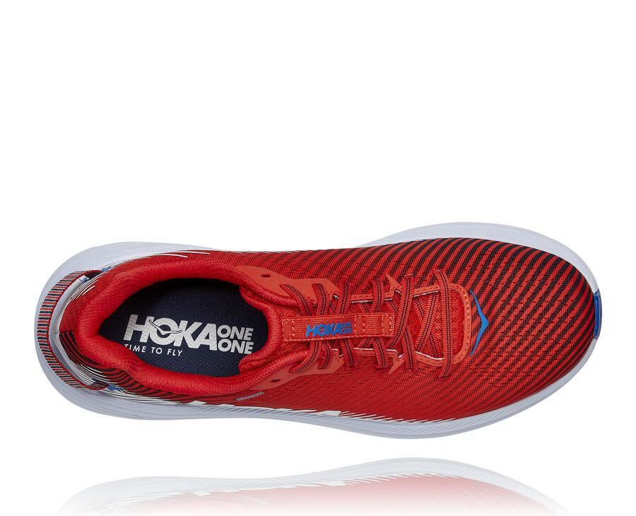 Hoka One One Koşu Ayakkabısı Erkek Kırmızı/Beyaz - Rincon 2 - BA9375286